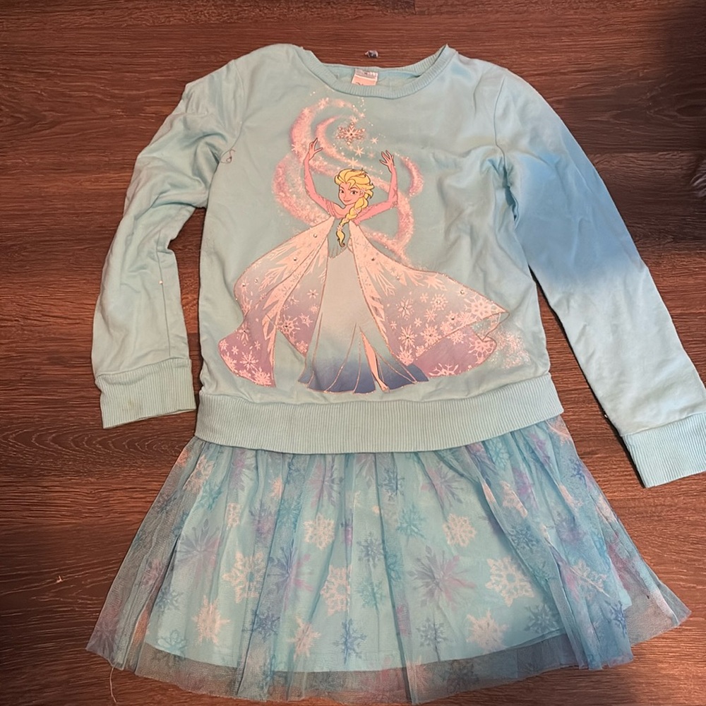 Jumping beans Disney Elsa sweater dress 6x